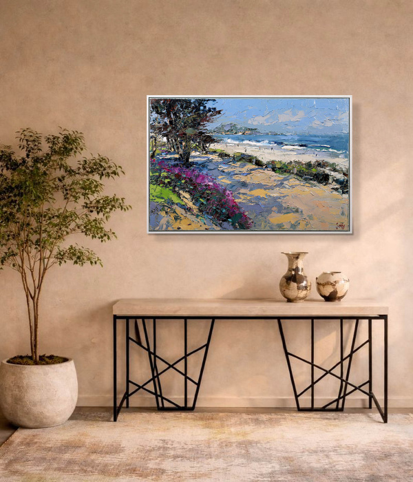 Ocean Breeze by Frank Getty, original painting, in room