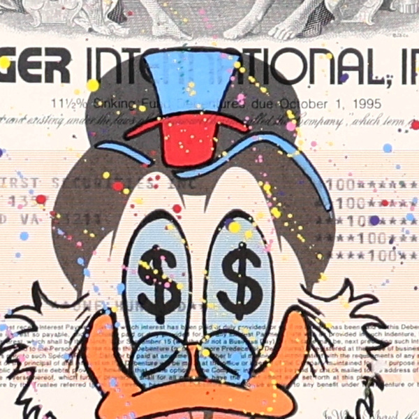 Scrooge McDuck by Di Stefano, limited edition print, detail