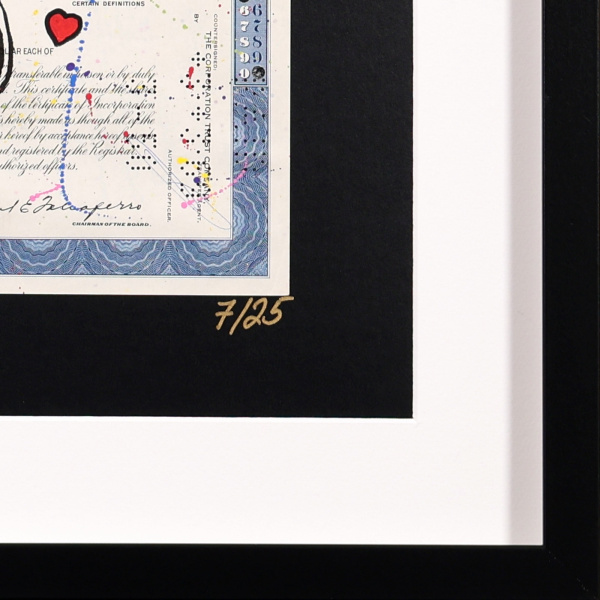 Snoopy and Woodstock With Hearts by Di Stefano, limited edition print, detail