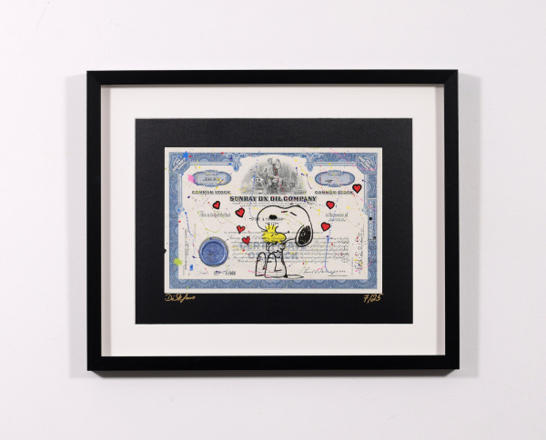 Snoopy and Woodstock With Hearts by Di Stefano, limited edition print