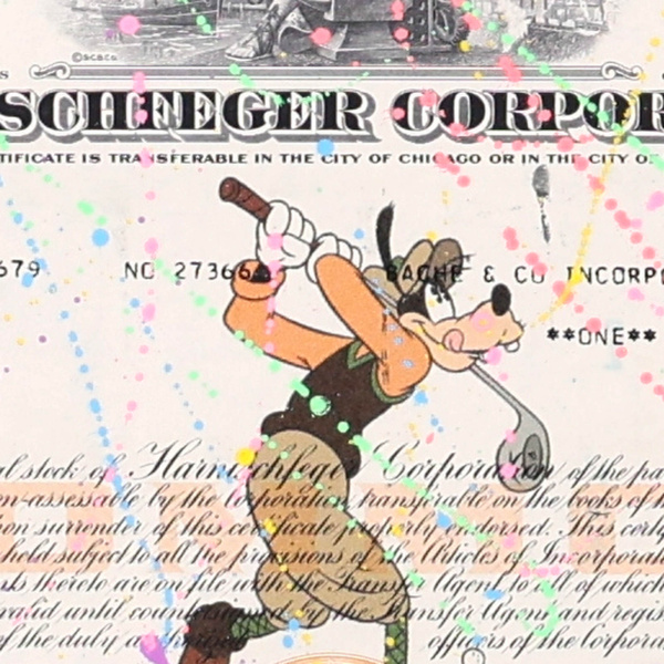 Goofy Golfing by Di Stefano, limited edition print, detail