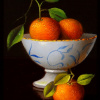 Clementines In Bowl by Ronald Berger, original painting