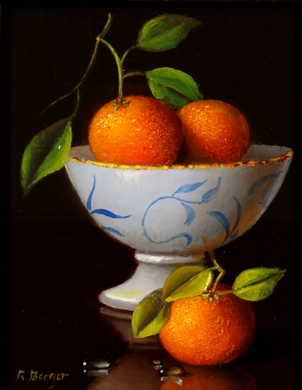 Clementines In Bowl by Ronald Berger, original painting