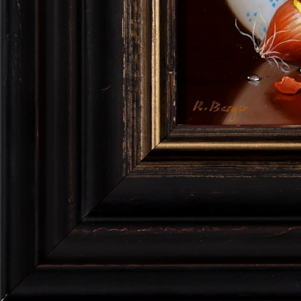 Onions & Bowl by Ronald Berger, original painting, detail