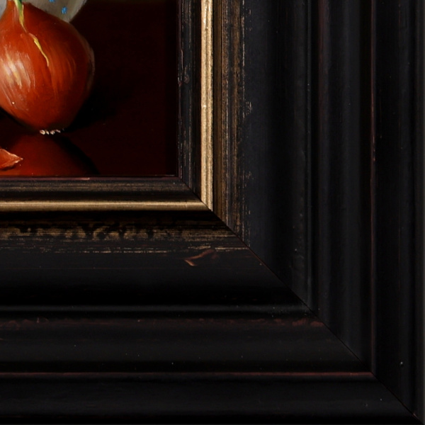 Onions & Bowl by Ronald Berger, original painting, detail