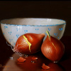 Onions & Bowl by Ronald Berger, original painting