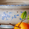Apricots & Bowl by Ronald Berger, original painting, detail
