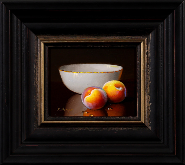 Peaches & Bowl by Ronald Berger, original painting