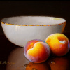 Peaches & Bowl by Ronald Berger, original painting