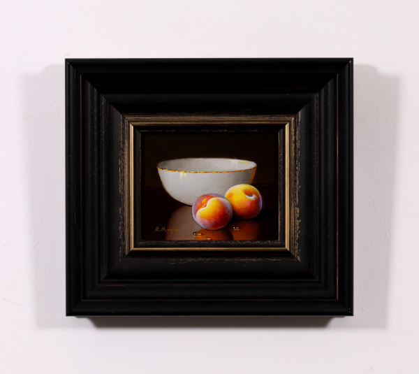 Peaches & Bowl by Ronald Berger, original painting