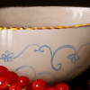 Redcurrants & Bowl by Ronald Berger, original painting, detail