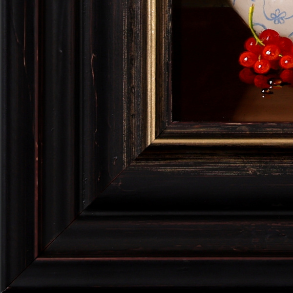 Redcurrants & Bowl by Ronald Berger, original painting, detail