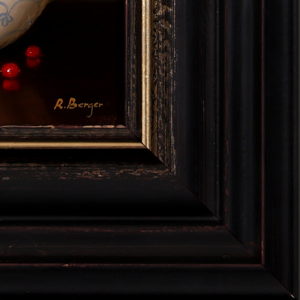 Redcurrants & Bowl by Ronald Berger, original painting, detail