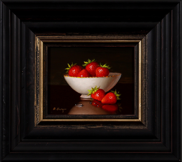 Strawberries & Bowl by Ronald Berger, original painting