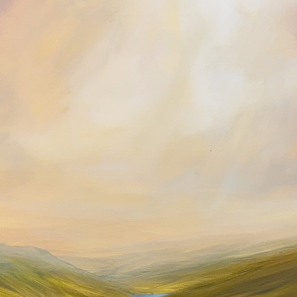 Silent Radiance by Harry Brioche, original painting, detail