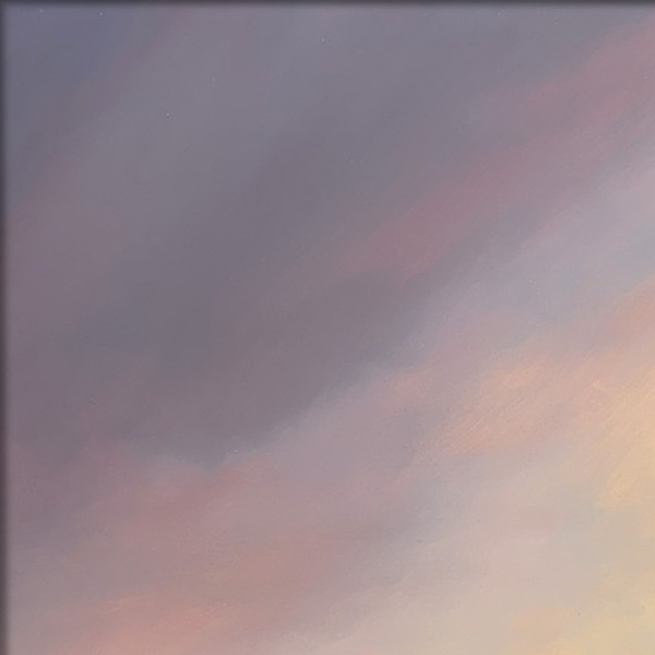 Silent Radiance by Harry Brioche, original painting, detail