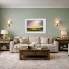 Silent Radiance by Harry Brioche, original painting, in room