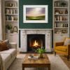 Silent Radiance by Harry Brioche, original painting, in room