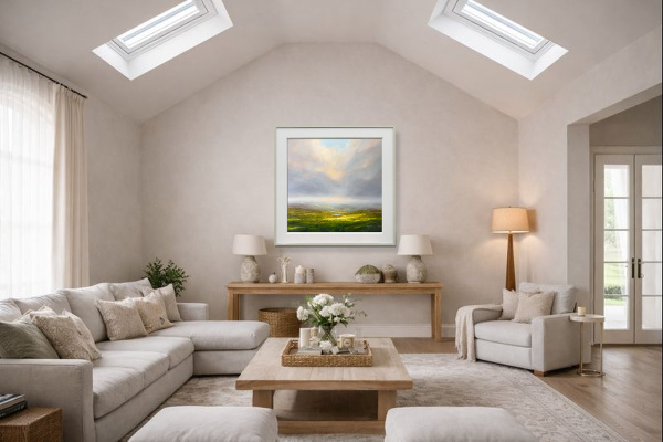 Promise Of A Brighter Day by Harry Brioche, original painting, in room
