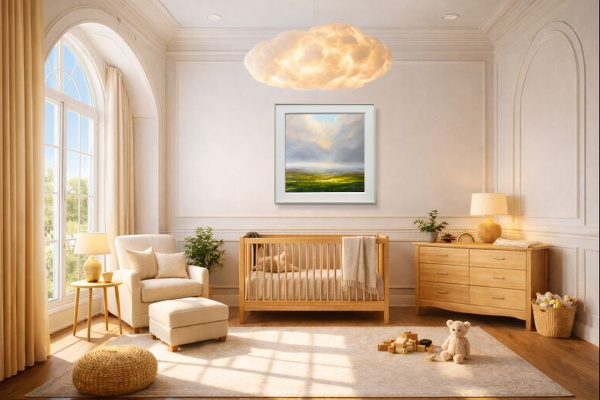 Promise Of A Brighter Day by Harry Brioche, original painting, in room