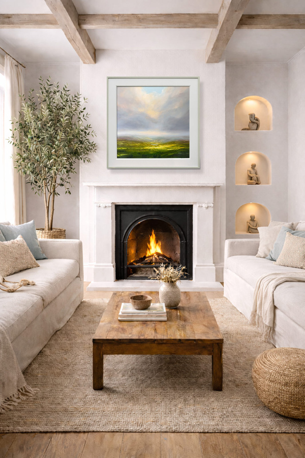Promise Of A Brighter Day by Harry Brioche, original painting, in room