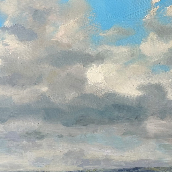 Serenity by Harry Brioche, original painting, detail