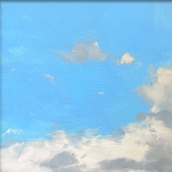 Serenity by Harry Brioche, original painting, detail