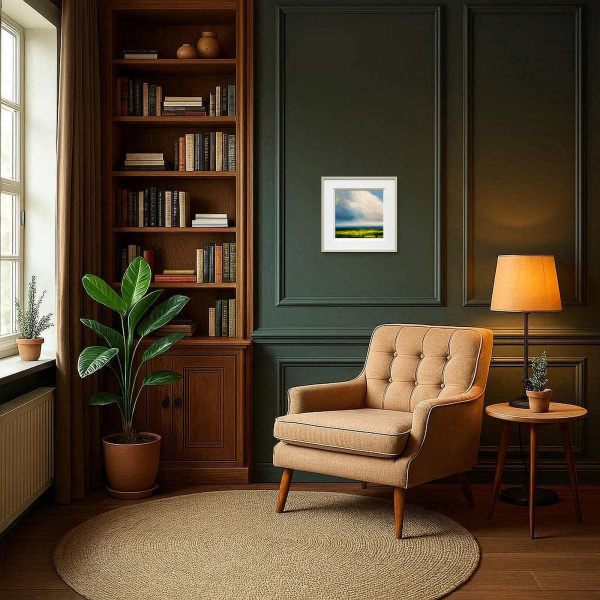 Spring Chorus by Harry Brioche, original painting, in room