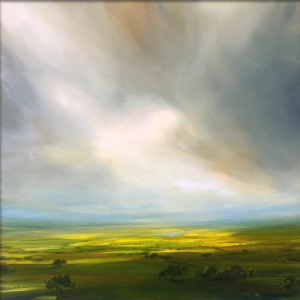 Between Showers by Harry Brioche, oil on board, thumbnail image