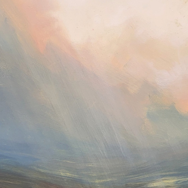 A Break In The Clouds by Harry Brioche, original painting, detail