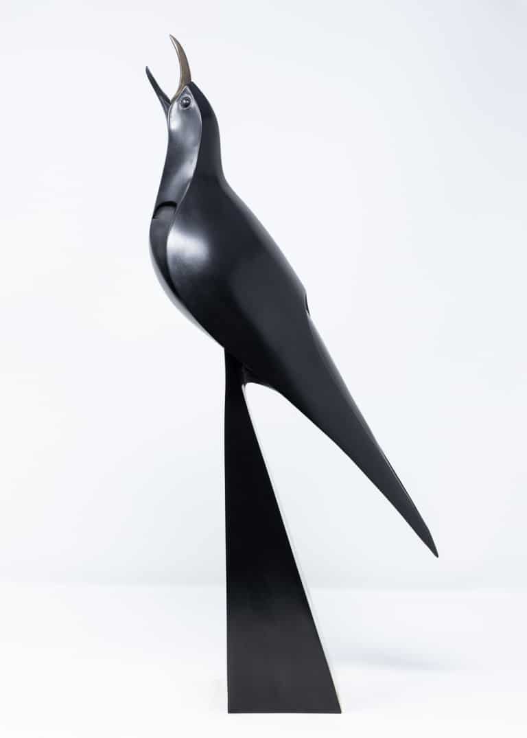 Blackbird Singing (Black Metal Finish) by Paul Harvey