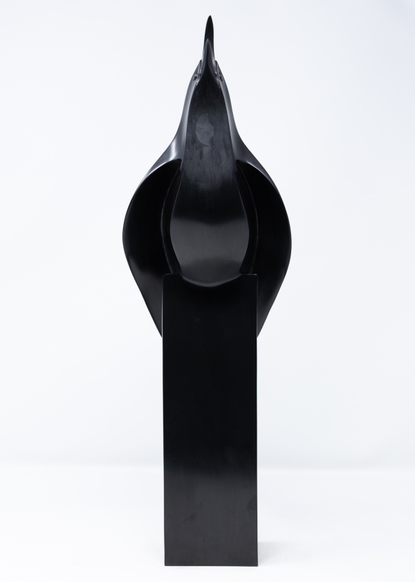 Paul Harvey – Blackbird Singing (Black Metal Finish) – sculpture view