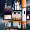 Cliff House (Original) by Gary Walton, original painting, detail