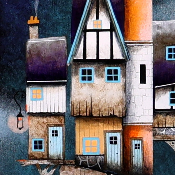 Cliff House (Original) by Gary Walton, original painting, detail