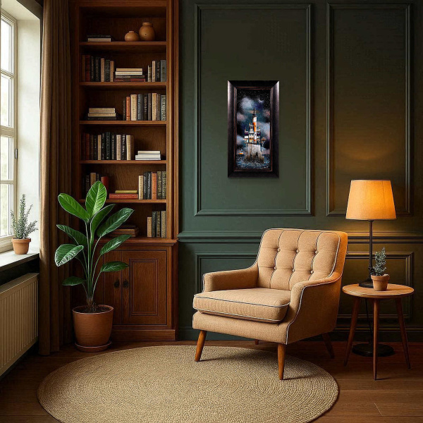 Cliff House (Original) by Gary Walton, original painting, in room