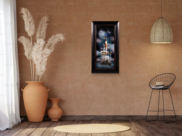 Cliff House (Original) by Gary Walton, original painting, in room