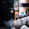 Lantern House (Original) by Gary Walton, original painting, detail