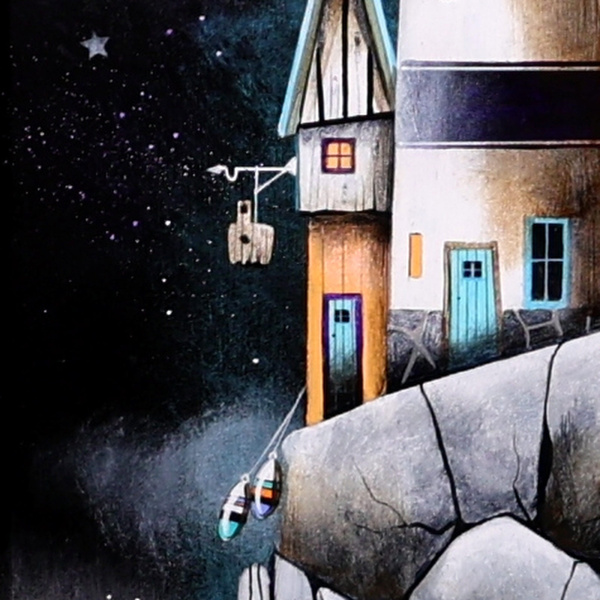 Lantern House (Original) by Gary Walton, original painting, detail