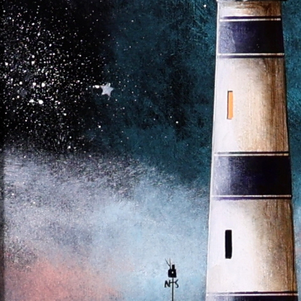 Lantern House (Original) by Gary Walton, original painting, detail