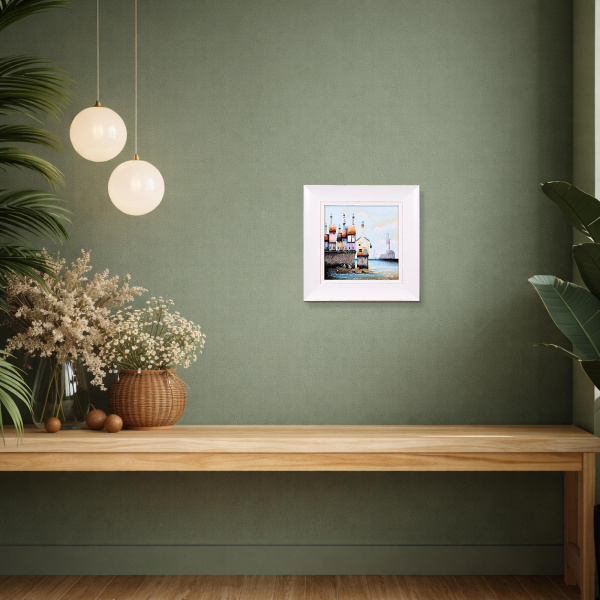The Boat House (Original) by Gary Walton, original painting, in room