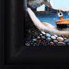 Pebble Pier (Original) by Gary Walton, original painting, detail