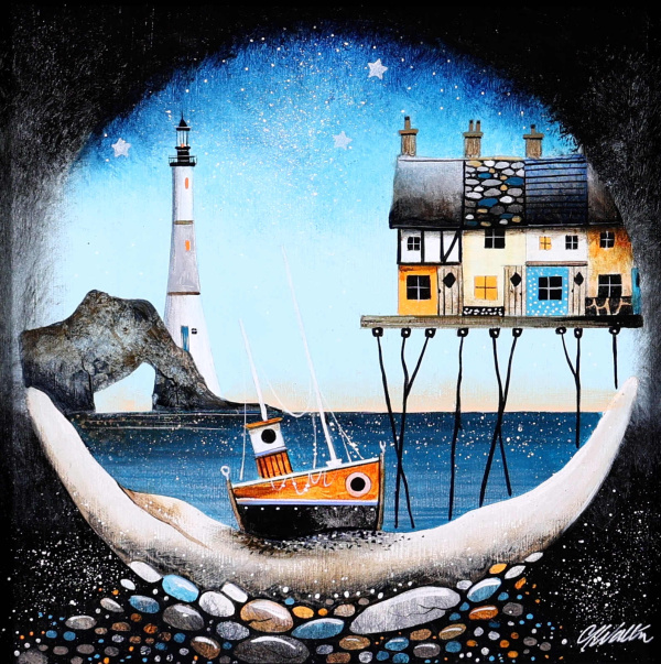 Pebble Pier (Original) by Gary Walton, original painting