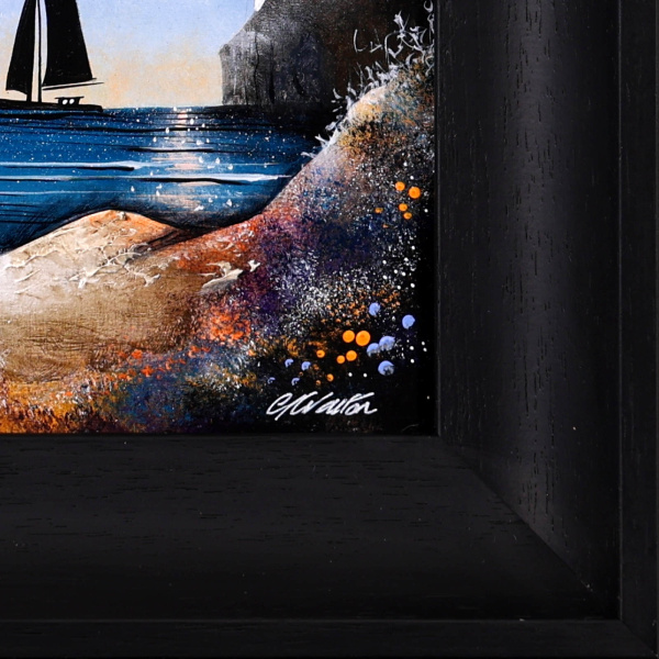 Anchored By The Lighthouse (Original) by Gary Walton, original painting, detail