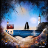 Anchored By The Lighthouse (Original) by Gary Walton, original painting