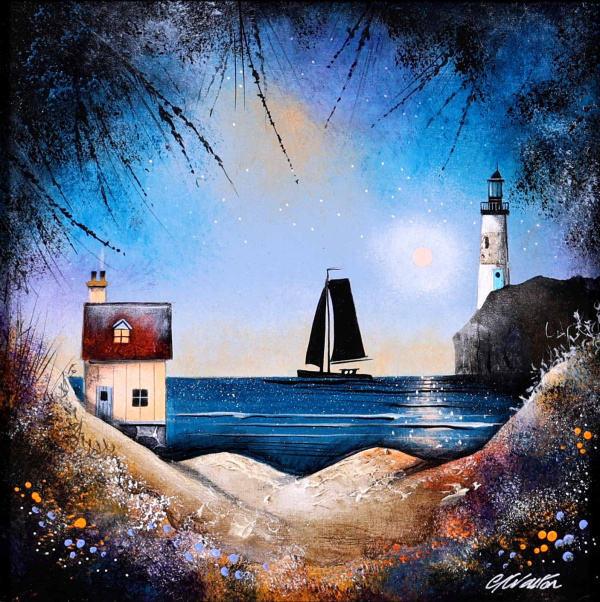 Anchored By The Lighthouse (Original) by Gary Walton, original painting