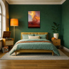 Rising Up by Rubén Calatayud (Arken), original painting, in room