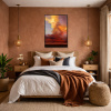 Rising Up by Rubén Calatayud (Arken), original painting, in room