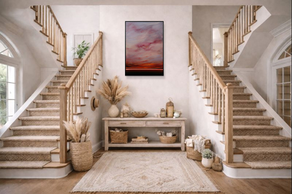 Peaceful Motion by Rubén Calatayud (Arken), original painting, in room
