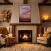 Peaceful Motion by Rubén Calatayud (Arken), original painting, in room