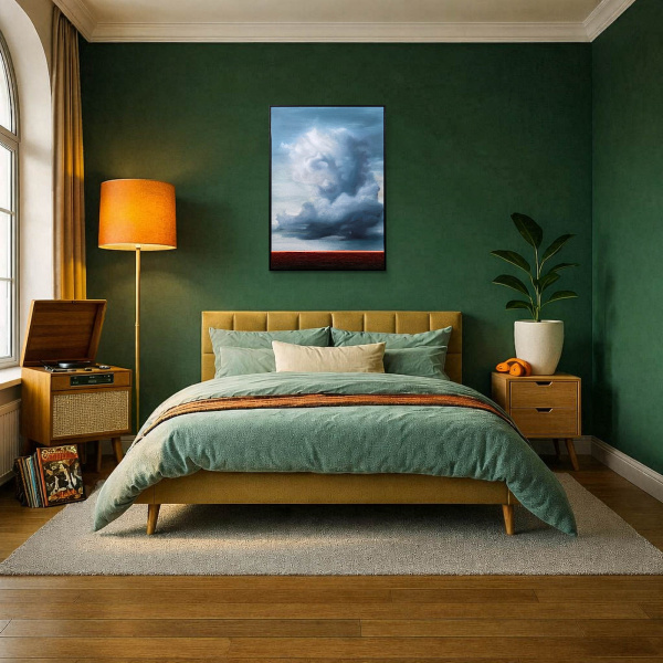 New Beginnings by Rubén Calatayud (Arken), original painting, in room